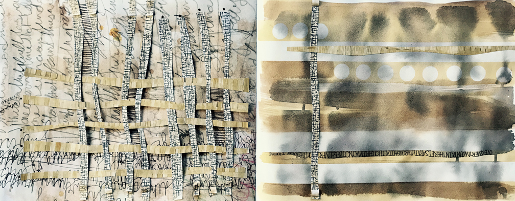 Student work from class in Taos: Book page by Lynn Rogers