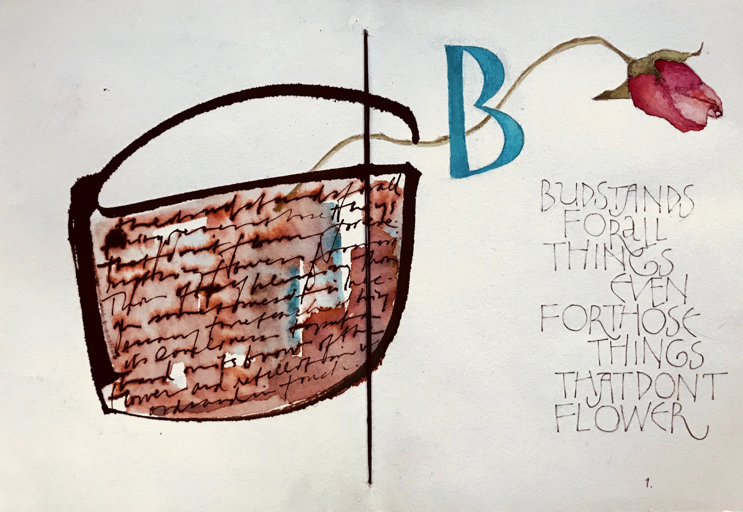Page spread in process, from prototype book for class, L Doctor