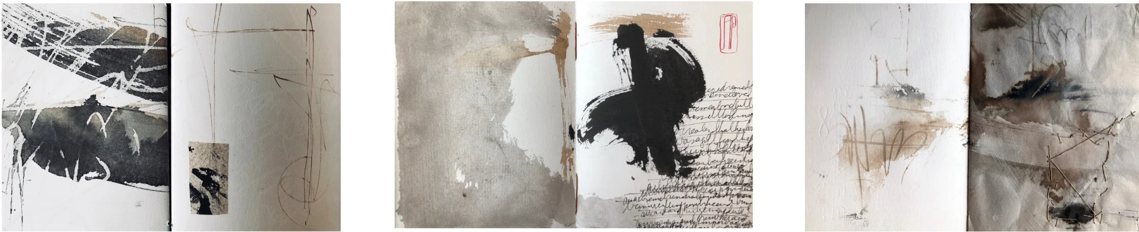 Book pages (left to right): Jean Lopez, John Hammons, Trish McKinney