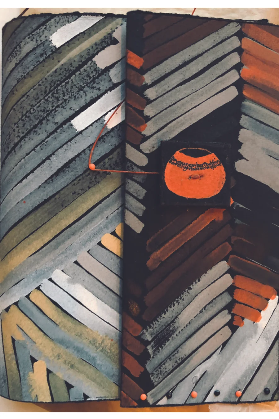 Book cover by Sally Lasater, exploring the wooden painted ceilings of our retreat.