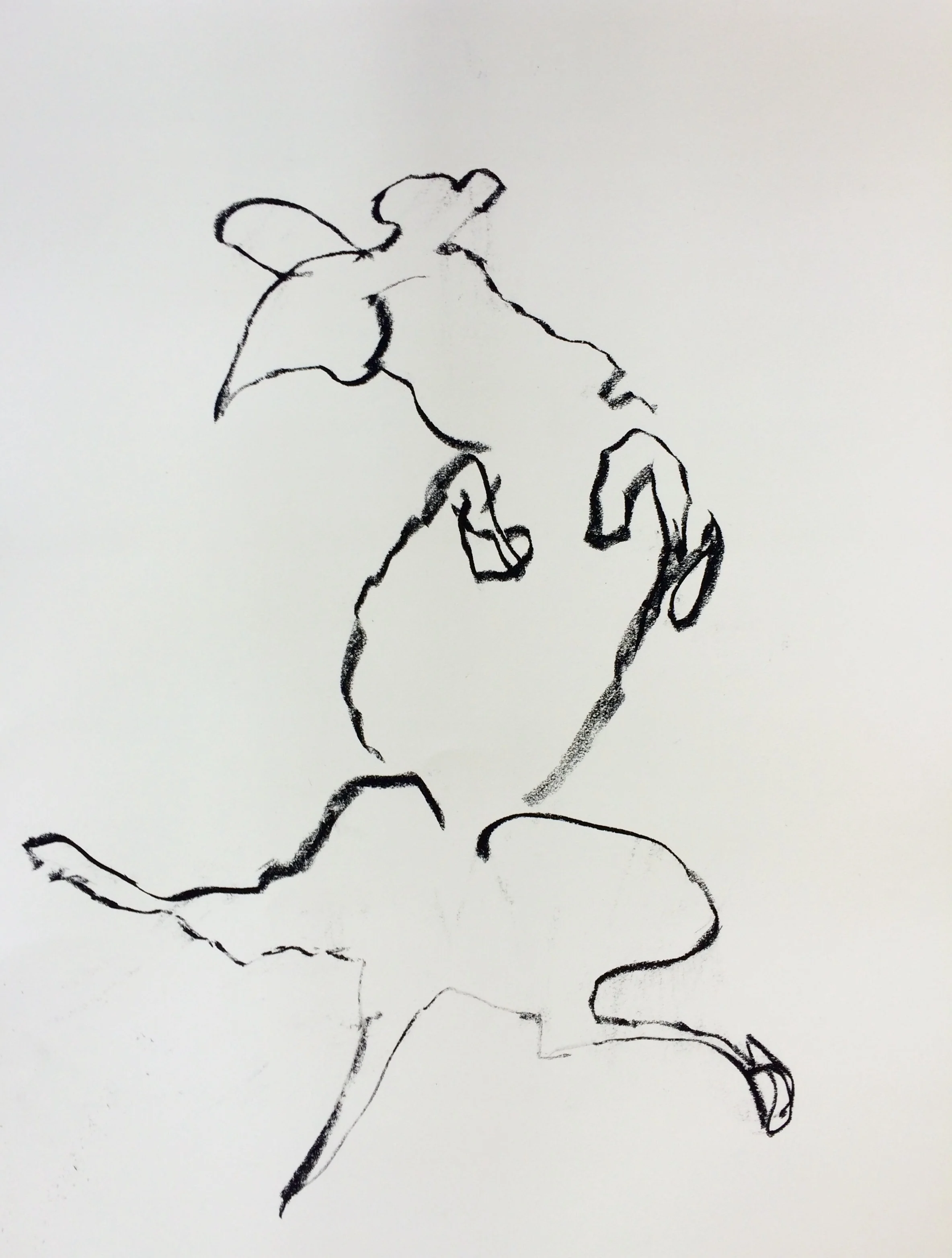 Happy dog IX Charcoal 19"x24"