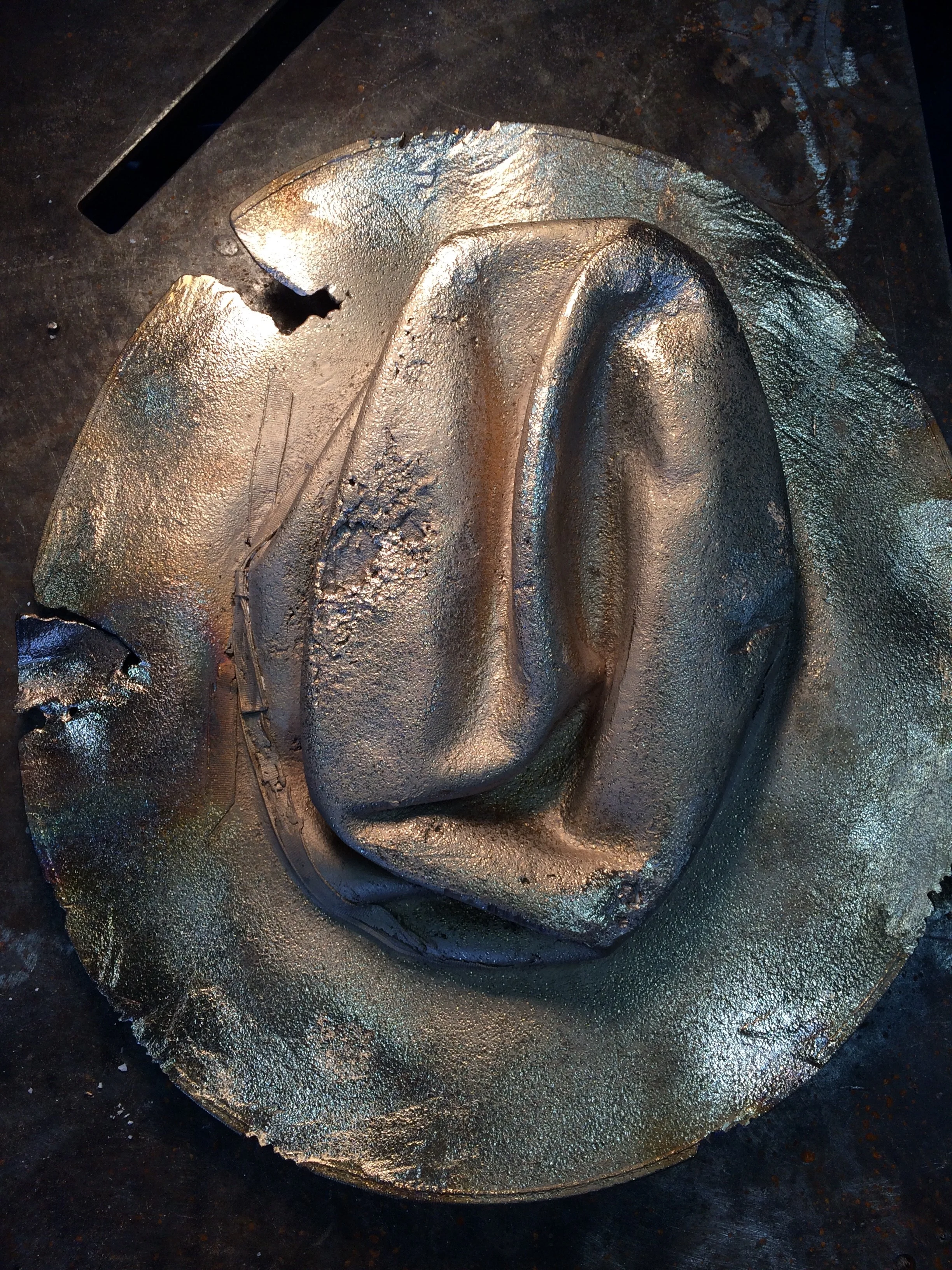 Working on texture and the tear. 