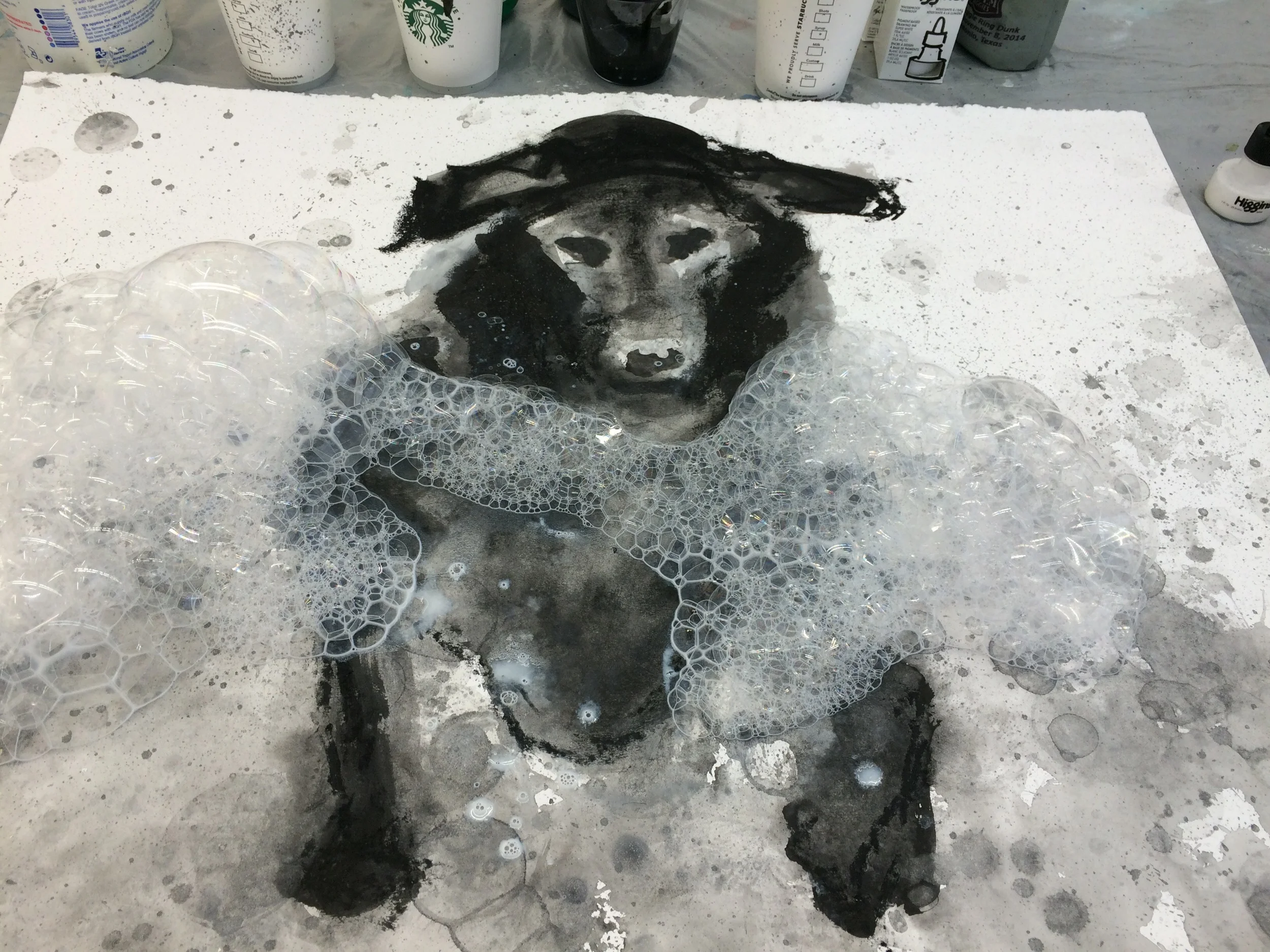 Trying a new bubbles technique. 