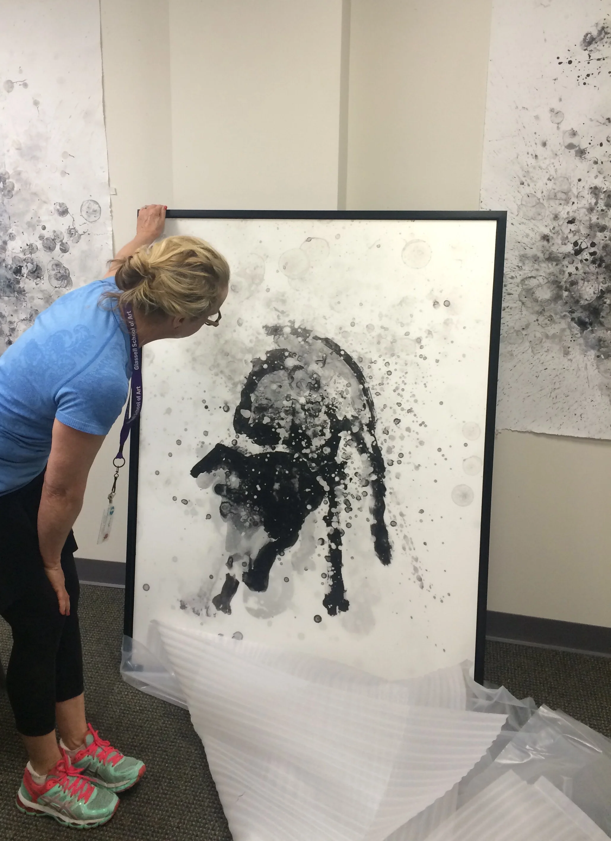 40" X 54 1/4" without the frame. 