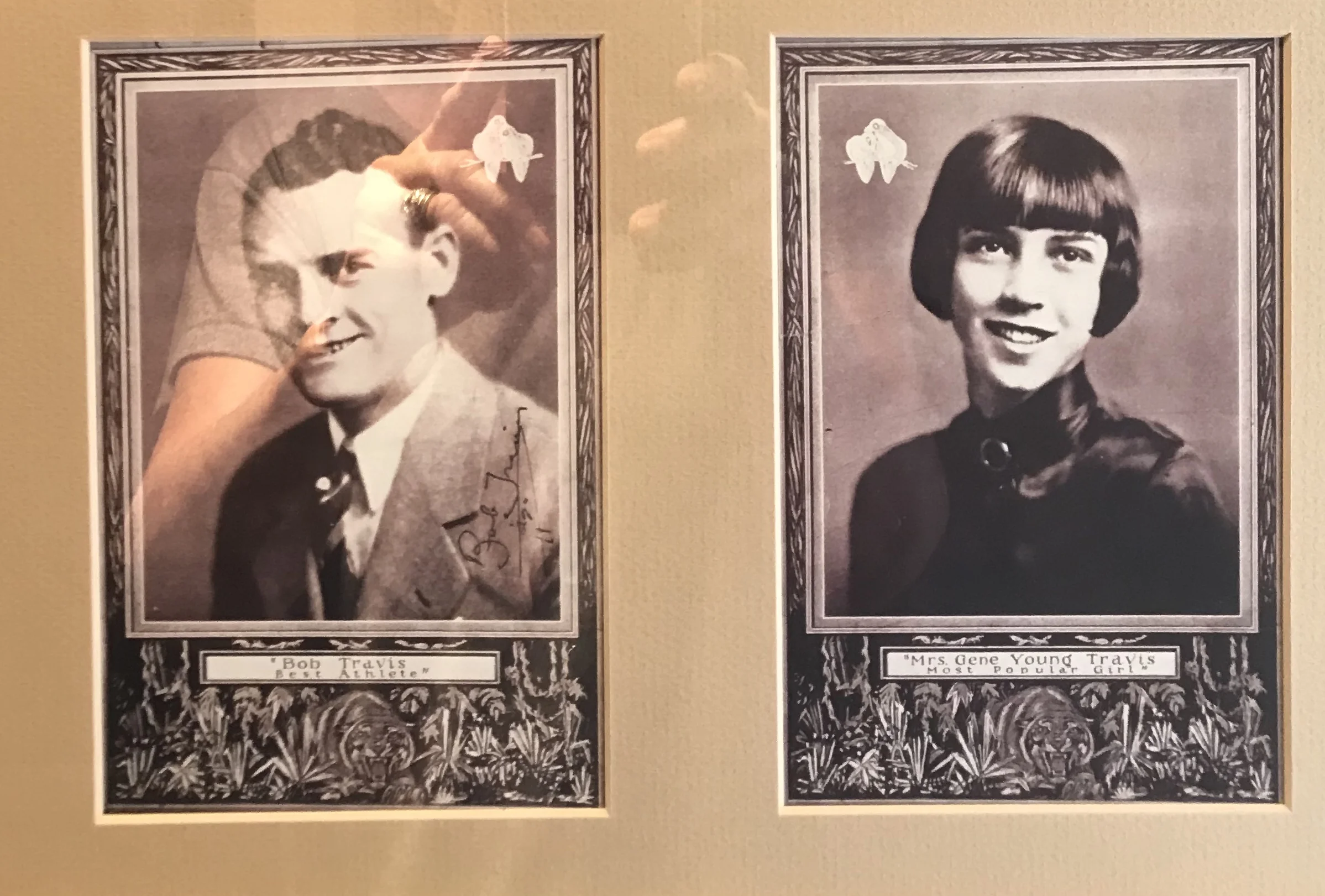 photos from my grand parent’s high school, senior year, yearbook pages. They were married in high school and my father’s baby picture is also in the book. I wish I had that picture. 
