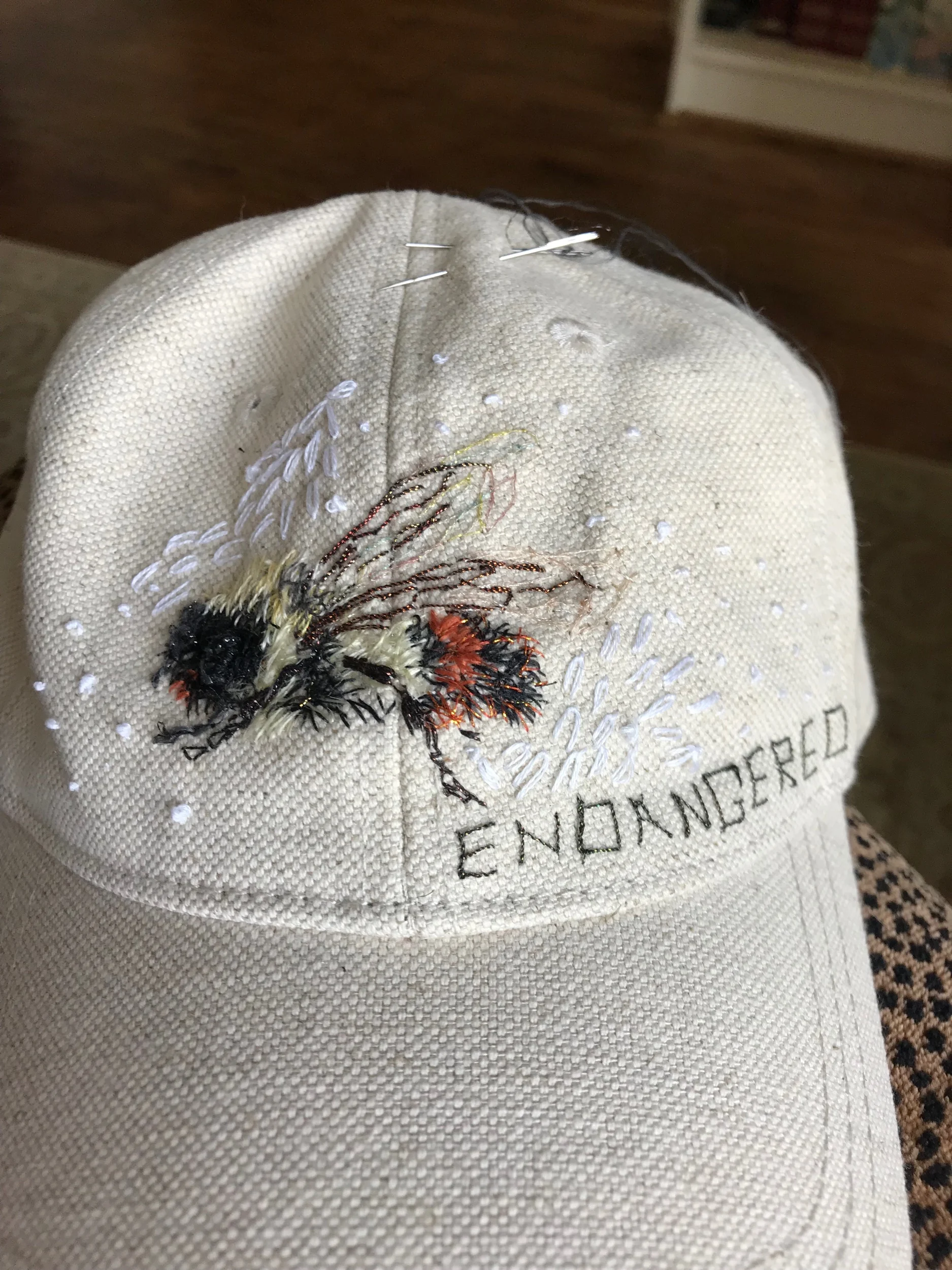 After I finished and stood back I was not pleased. It was too busy, too much. Today I took out Impact. It feels better, I will live with it and maybe take out Endangered and the pollen and plant pieces.