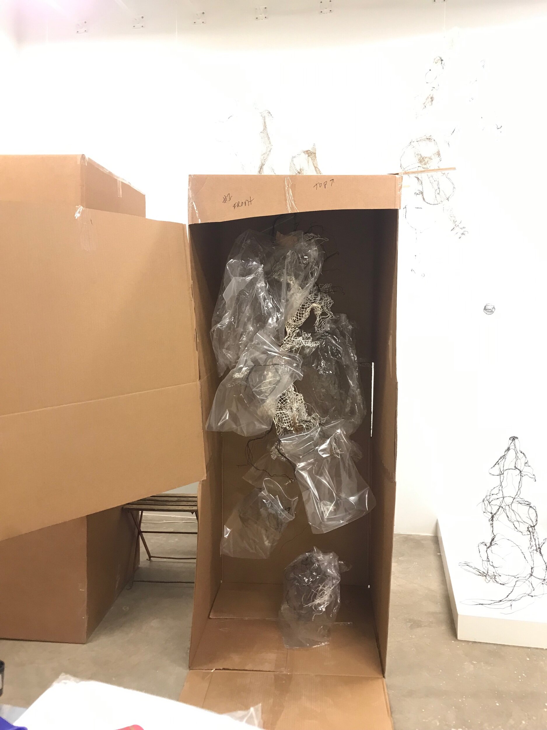 My sculpture wardrobe boxes have doors.
