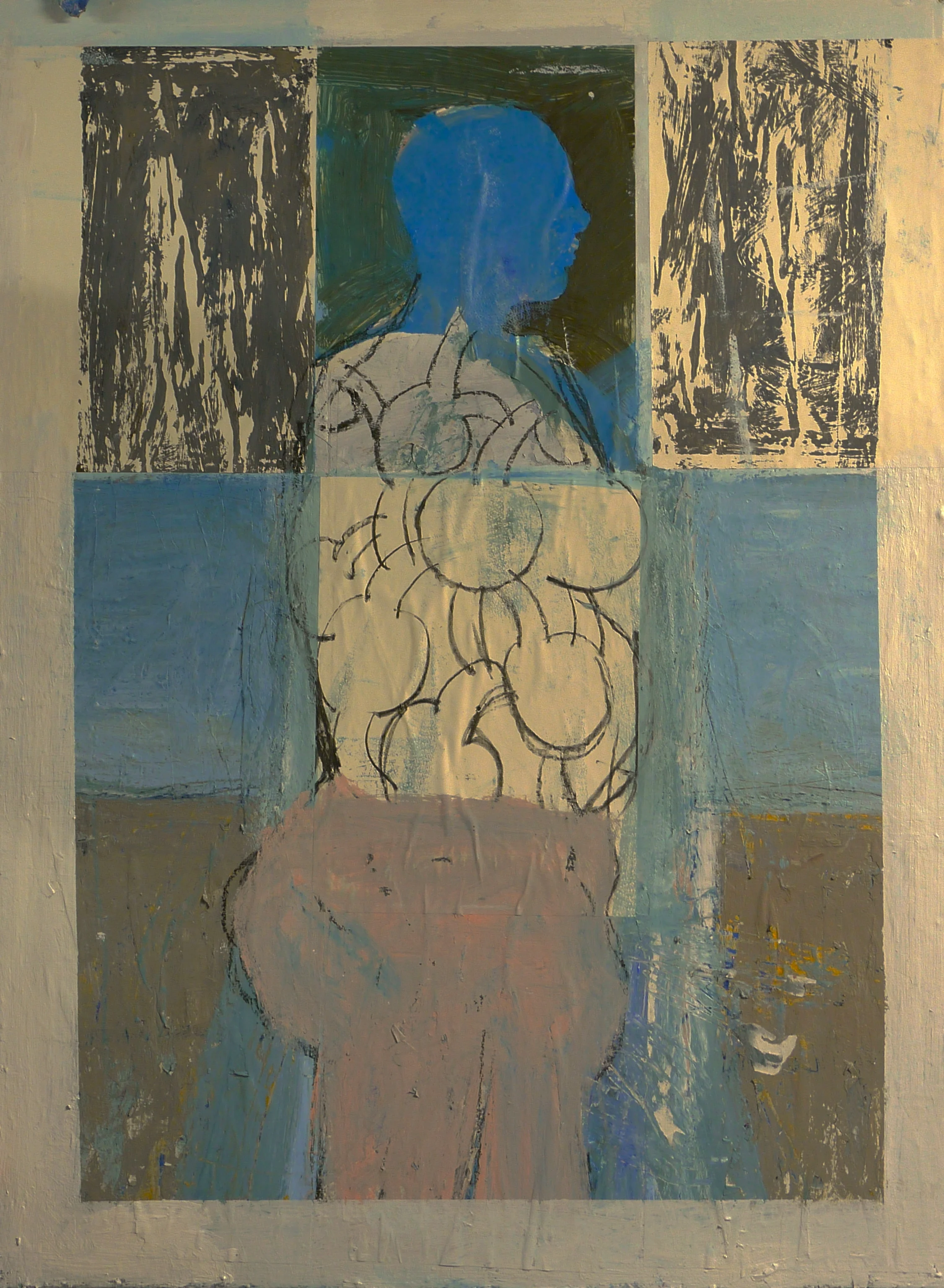 BLUE-HEADED LADY > 48 X 36"