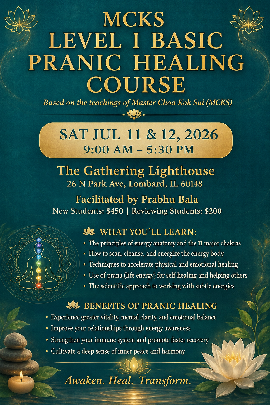 MCKS Level 1 Basic Pranic Healing  -  Day 1 of 2