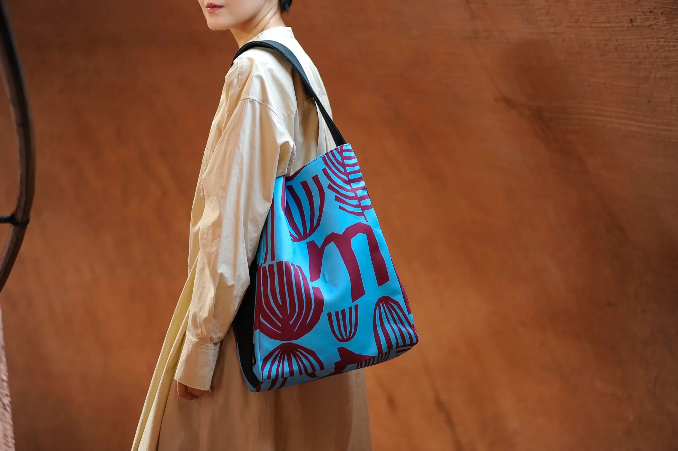 The chemistry between fabric patterns and vegan leather 