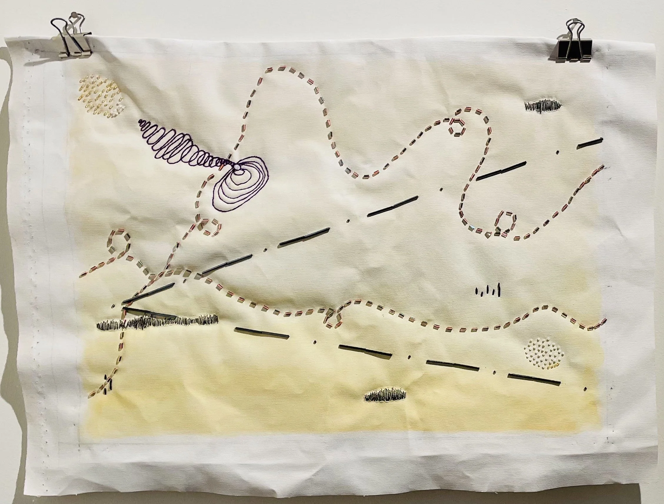 trapunto etude (2024). Exhibited at National Arts Club 2020 Fellows Group Show, Light Line and Sight, January 2024