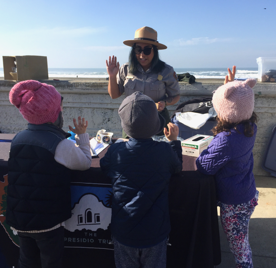 "I promise to help take care of the beaches I visit including the Golden Gate National Parks. I also promise to continue to explore, learn about, and protect the natural world wherever I go,"