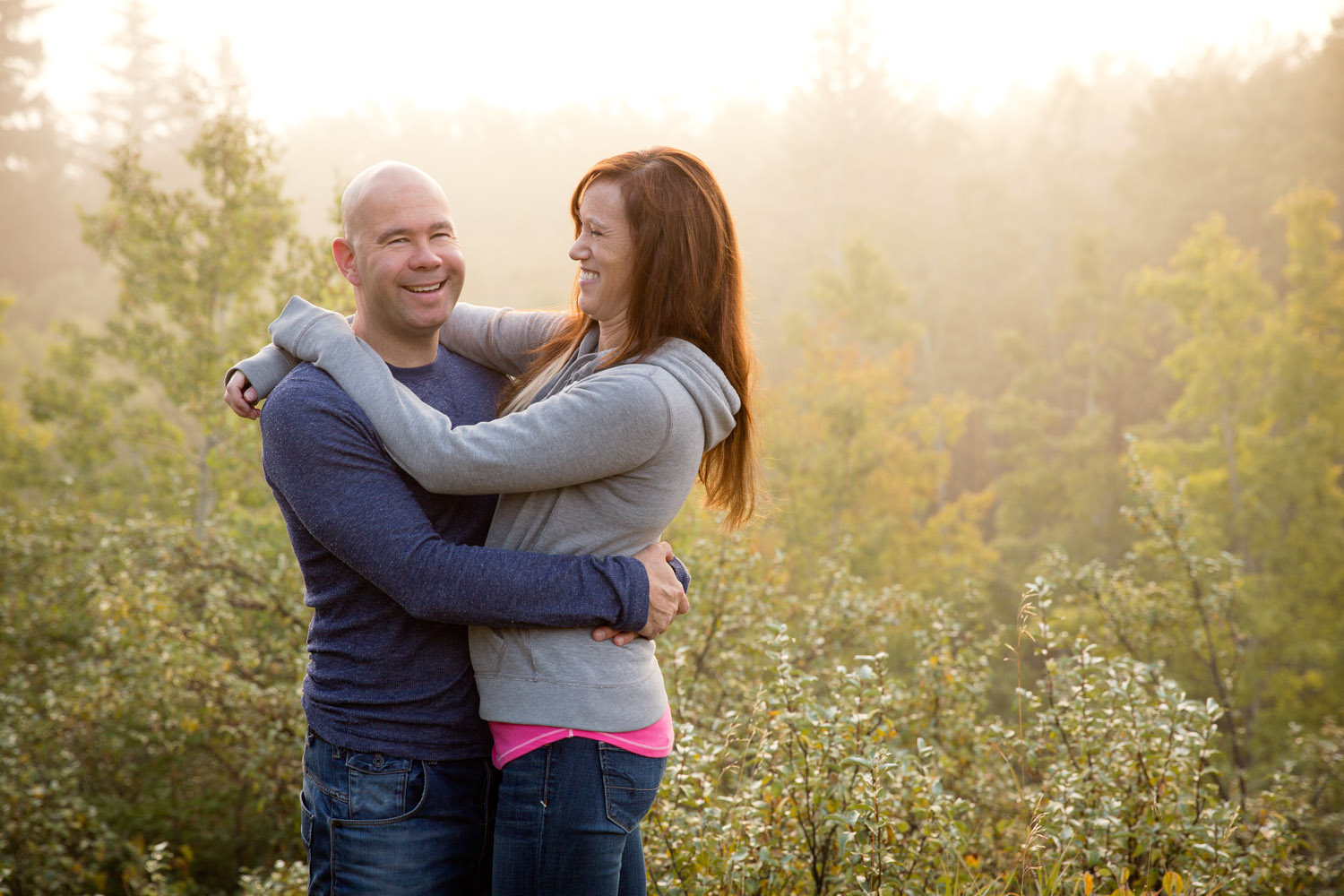 Couples Foggy Morning Adventure Anniversary Shoot