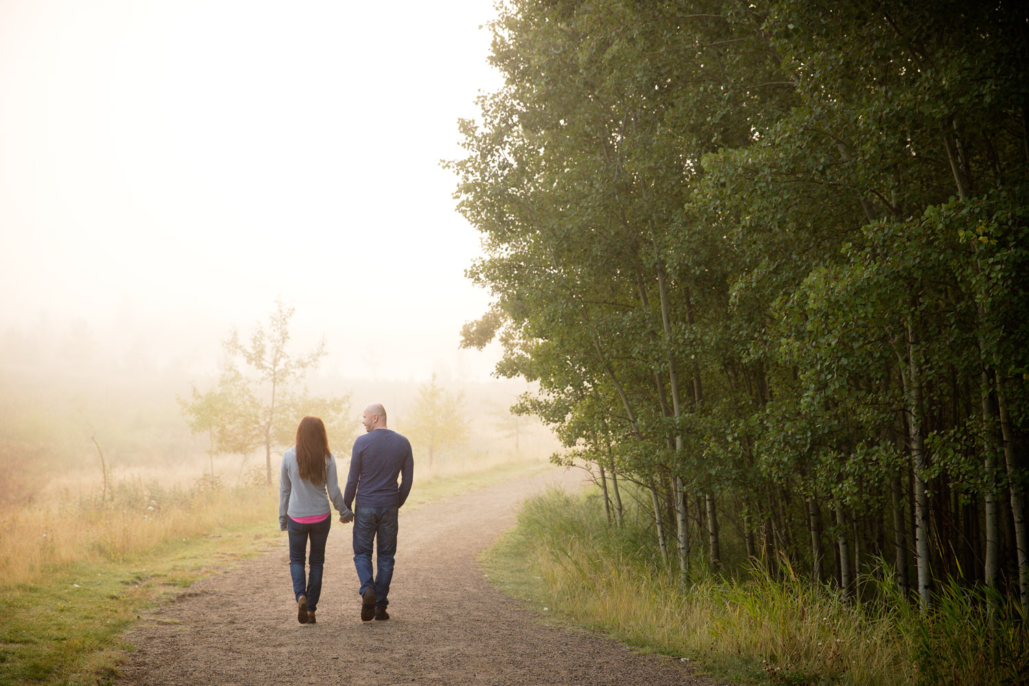 Couples Foggy Morning Adventure Anniversary Shoot