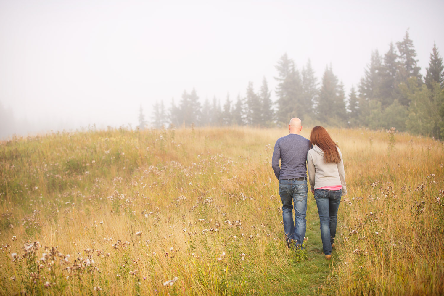 Couples Foggy Morning Adventure Anniversary Shoot