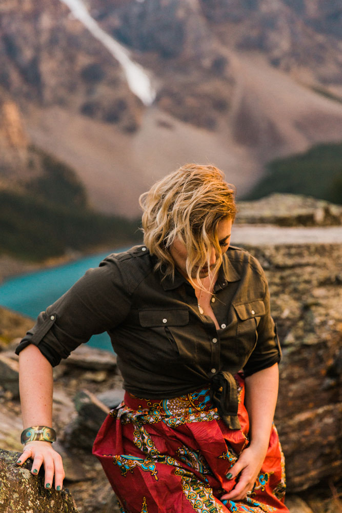 Morain Lake Mountain Anniversary Vacation Shoot