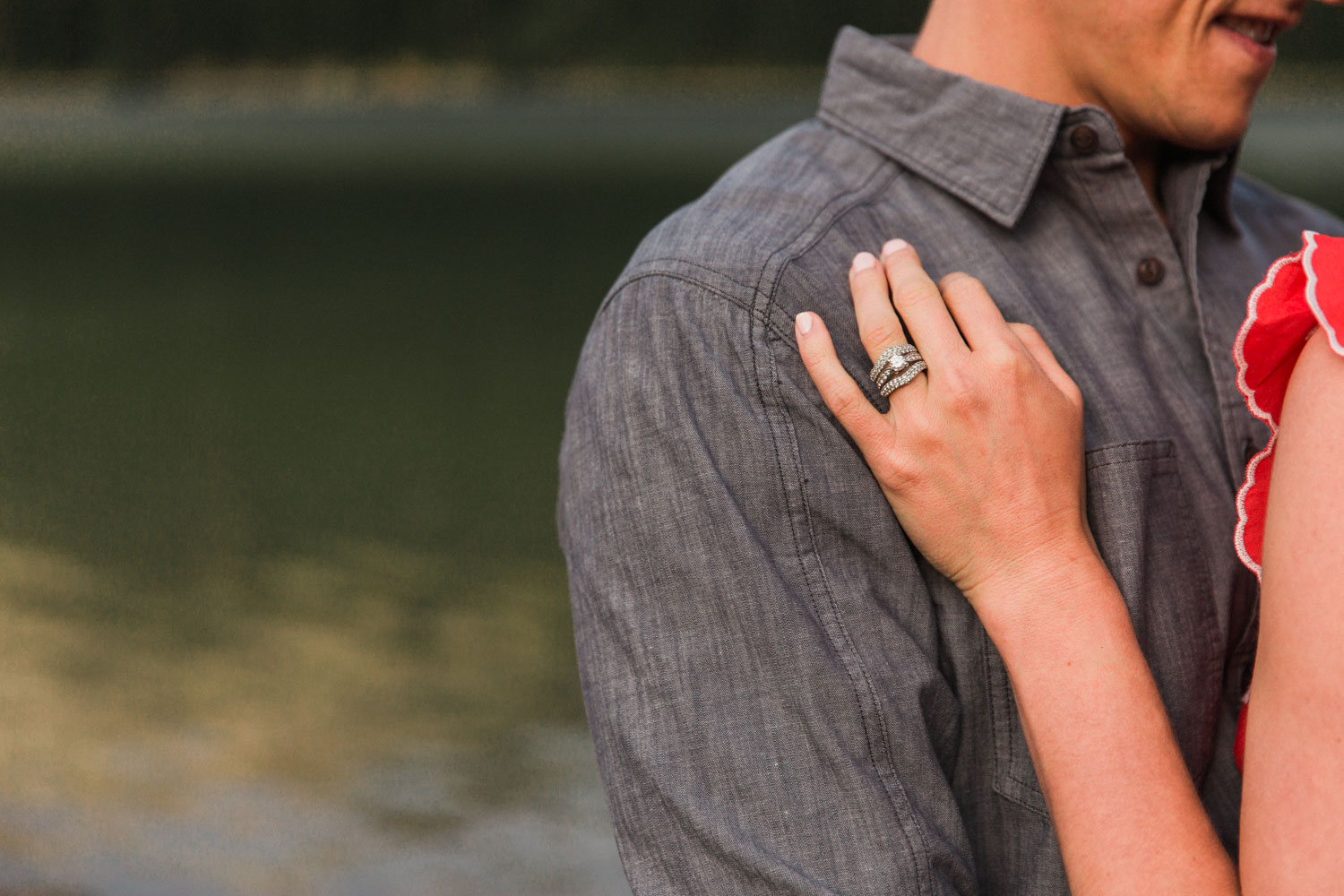 Vacation Anniversary Shoot in Banff, Canada.  Mountain Adventure Photos by Photographer Jennie Guenard