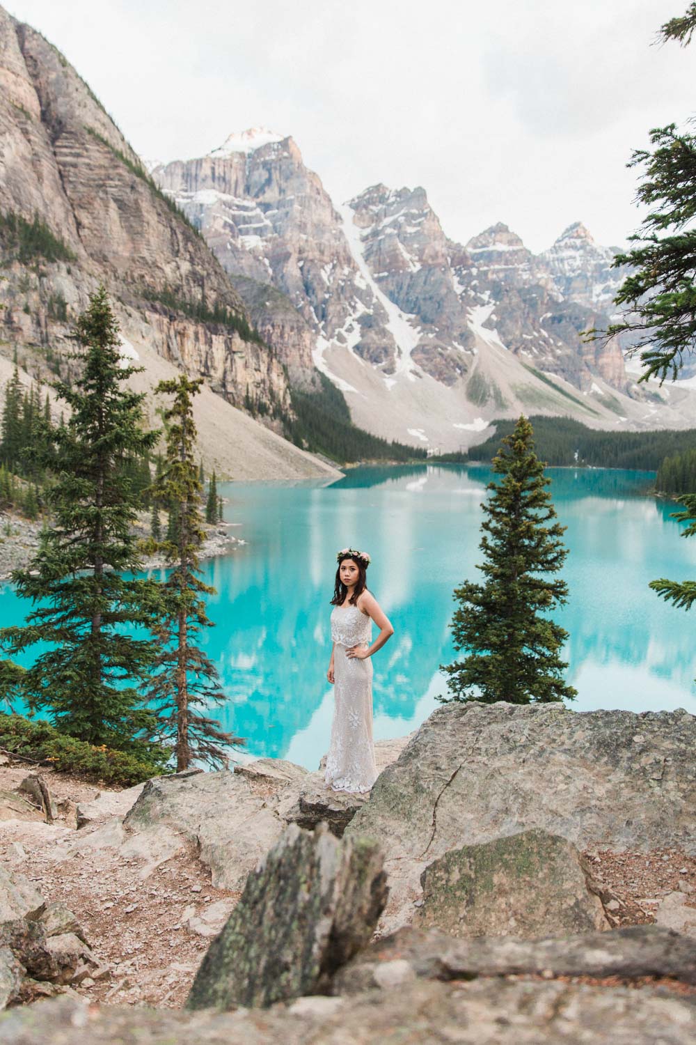 Moraine Lake, Lake Louise Wedding Photographer Jennie Guenard Photography
