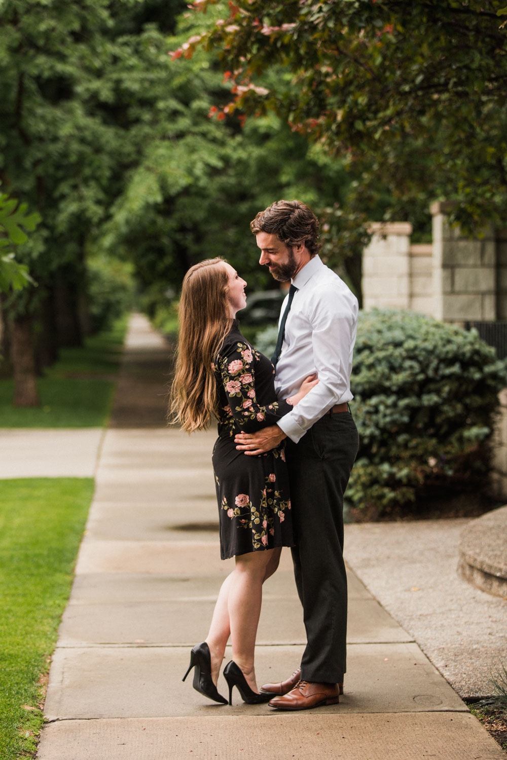 Downtown Calgary Engagement Shoot Elbow Photographer Jennie Guenard Photography