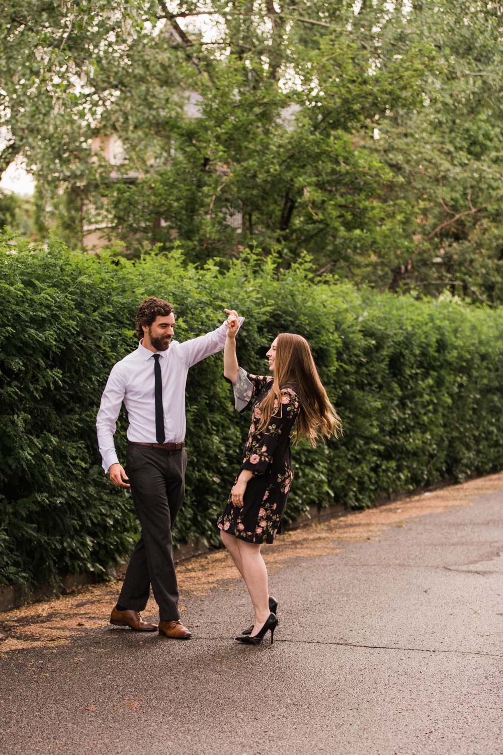 Downtown Calgary Engagement Shoot Elbow Photographer Jennie Guenard Photography