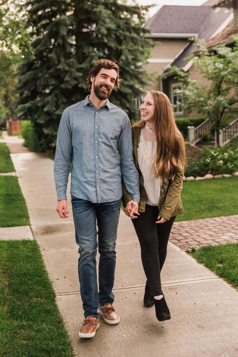 Downtown Calgary Engagement Shoot Elbow Photographer Jennie Guenard Photography