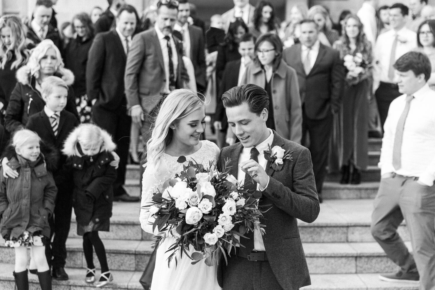 Priddis Alberta Winter Wedding burgundy cream silver inspiration Jennie Guenard Photography