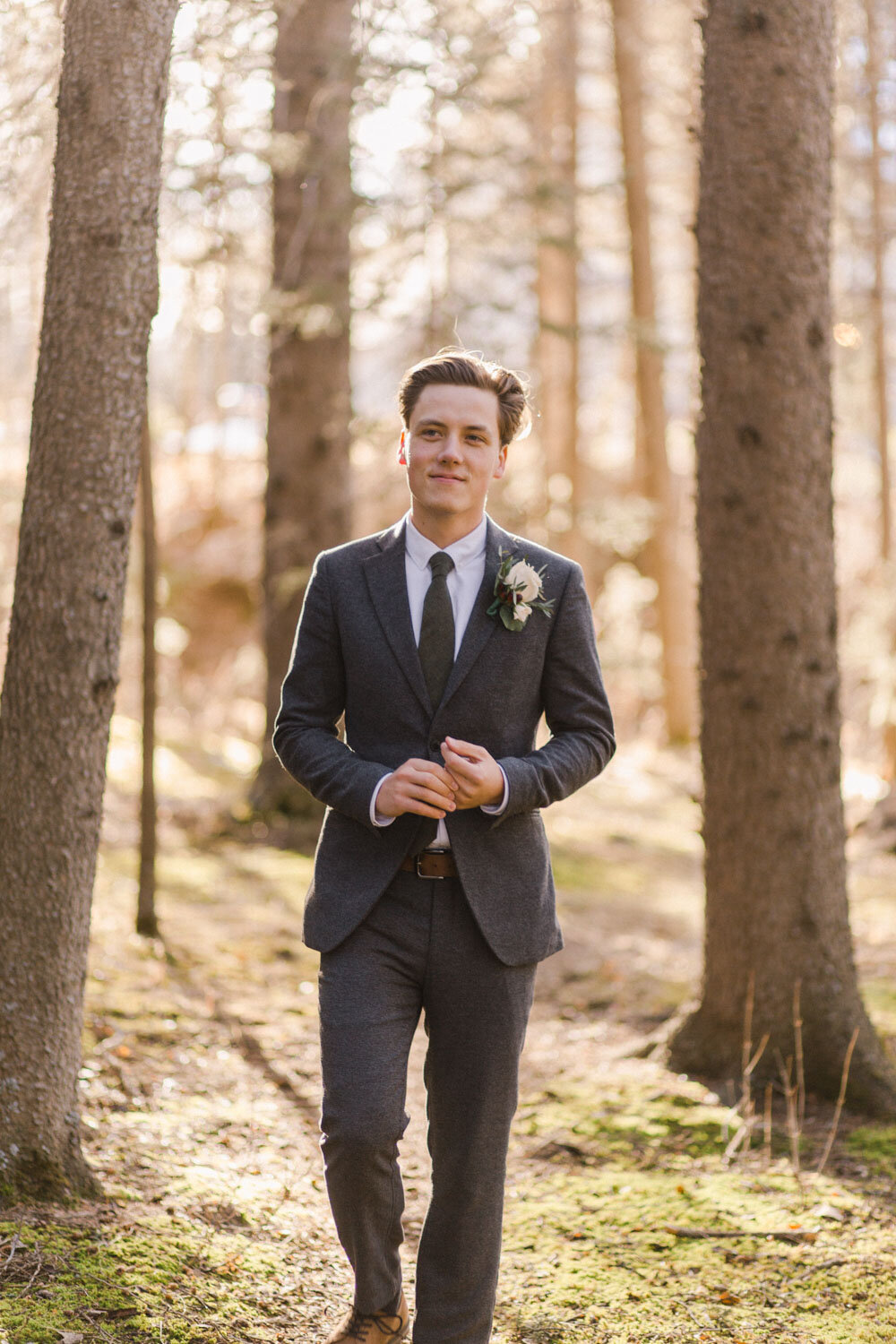 Priddis Alberta Winter Wedding burgundy cream silver inspiration Jennie Guenard Photography