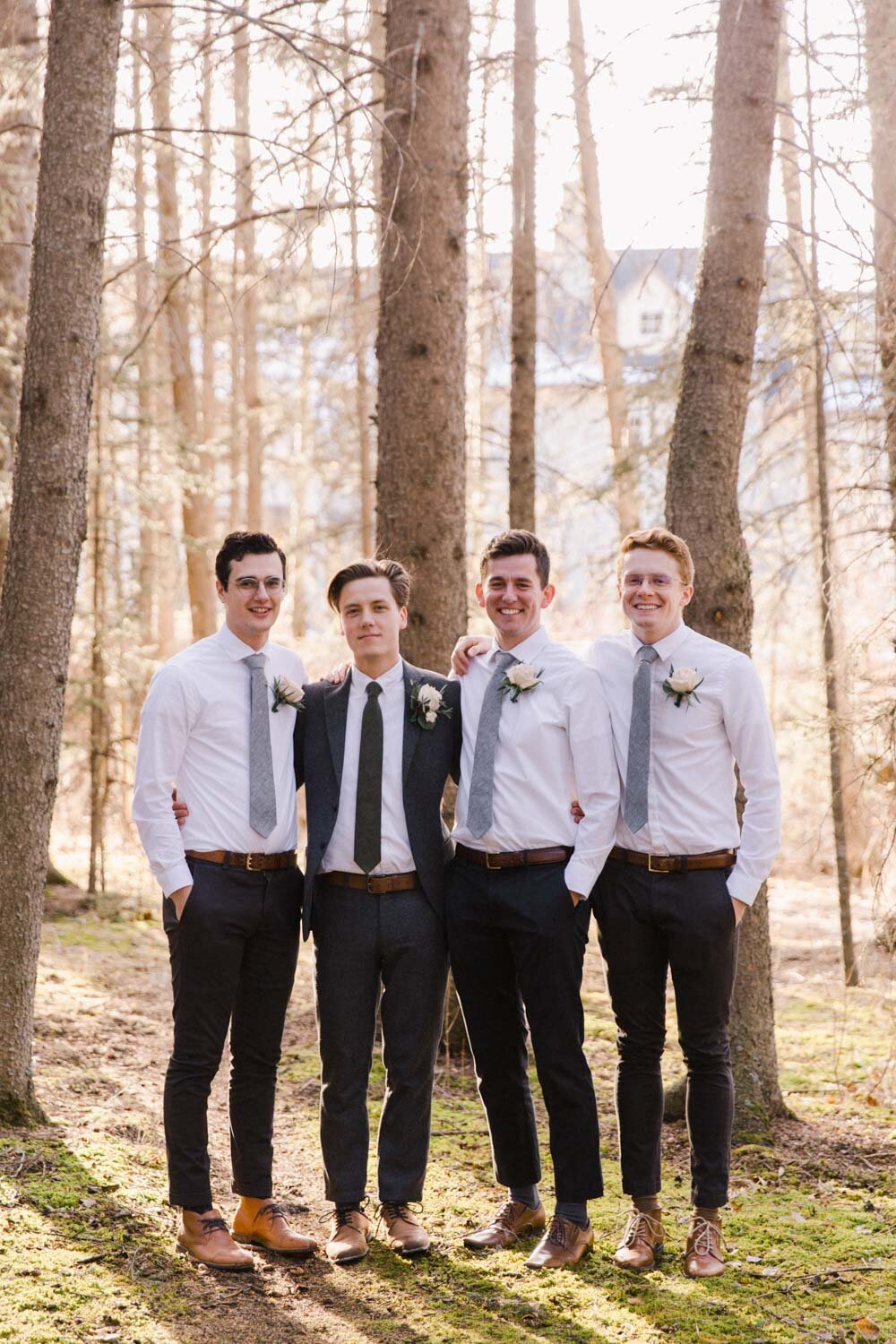 Priddis Alberta Winter Wedding burgundy cream silver inspiration Jennie Guenard Photography