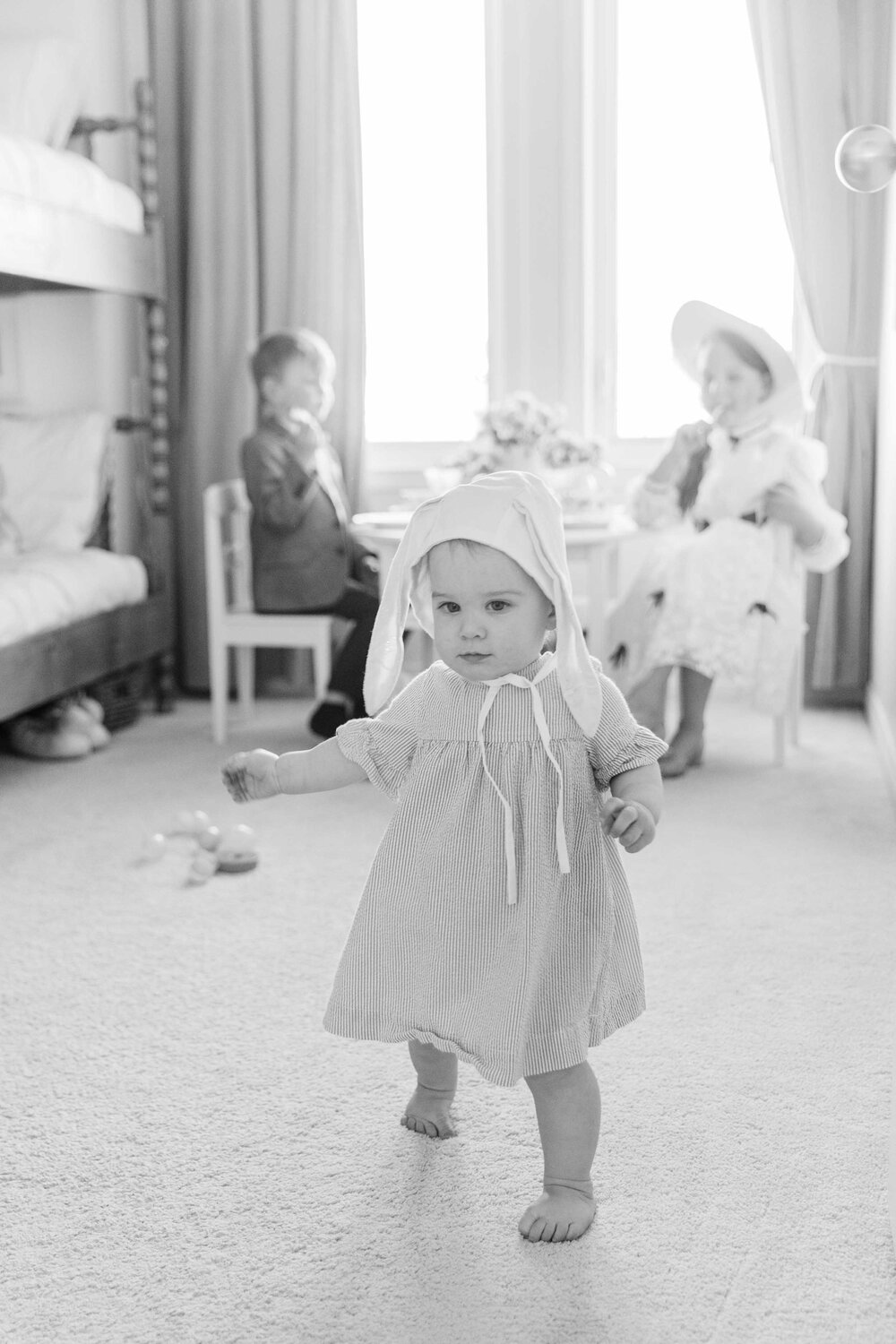 How to Connect with children, mother's connection, easter tea party, calgary motherhood photographer jennie guenard photography