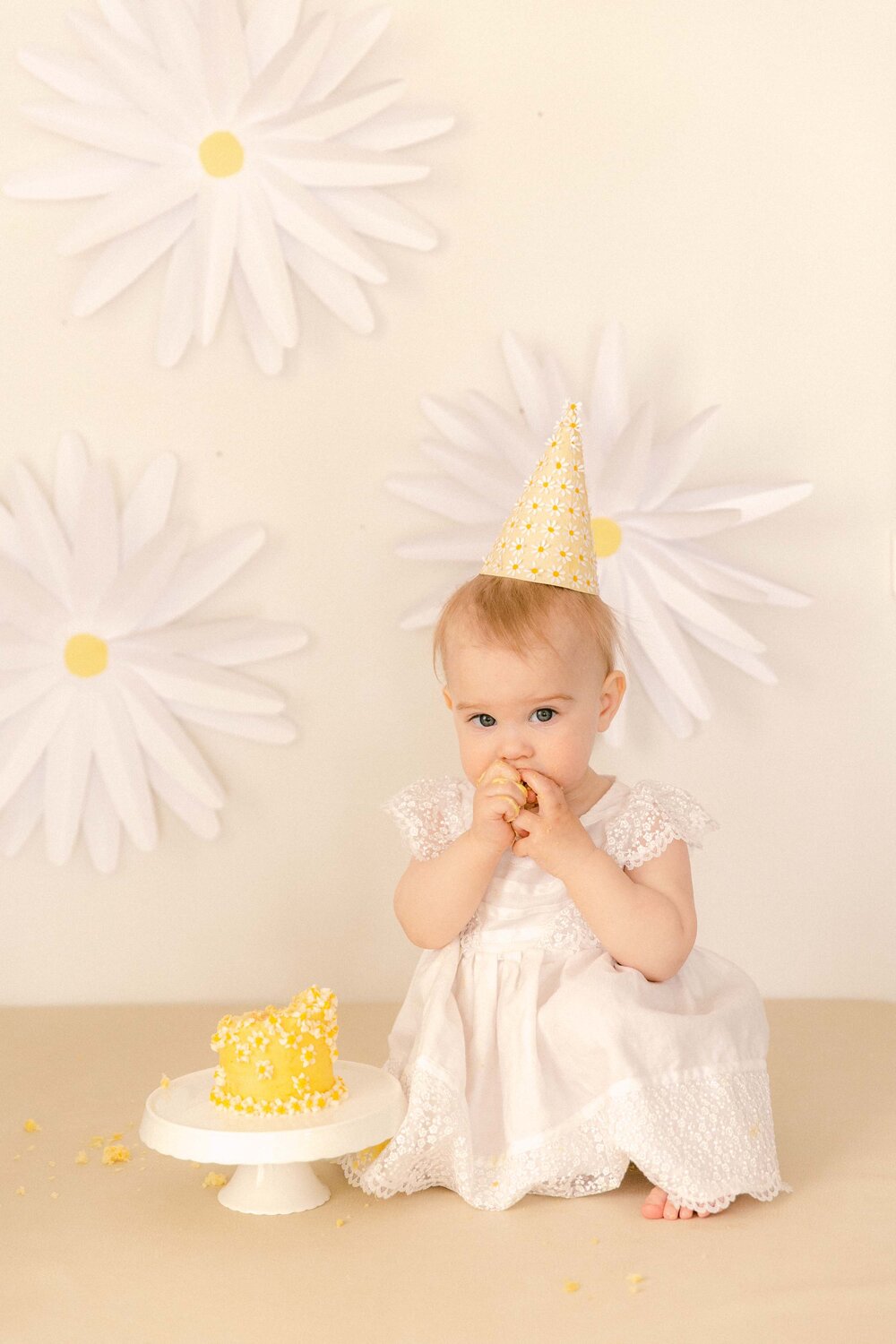 Baby's first birthday daisy themed party inspiration Calgary Photographer Jennie Guenard Photography