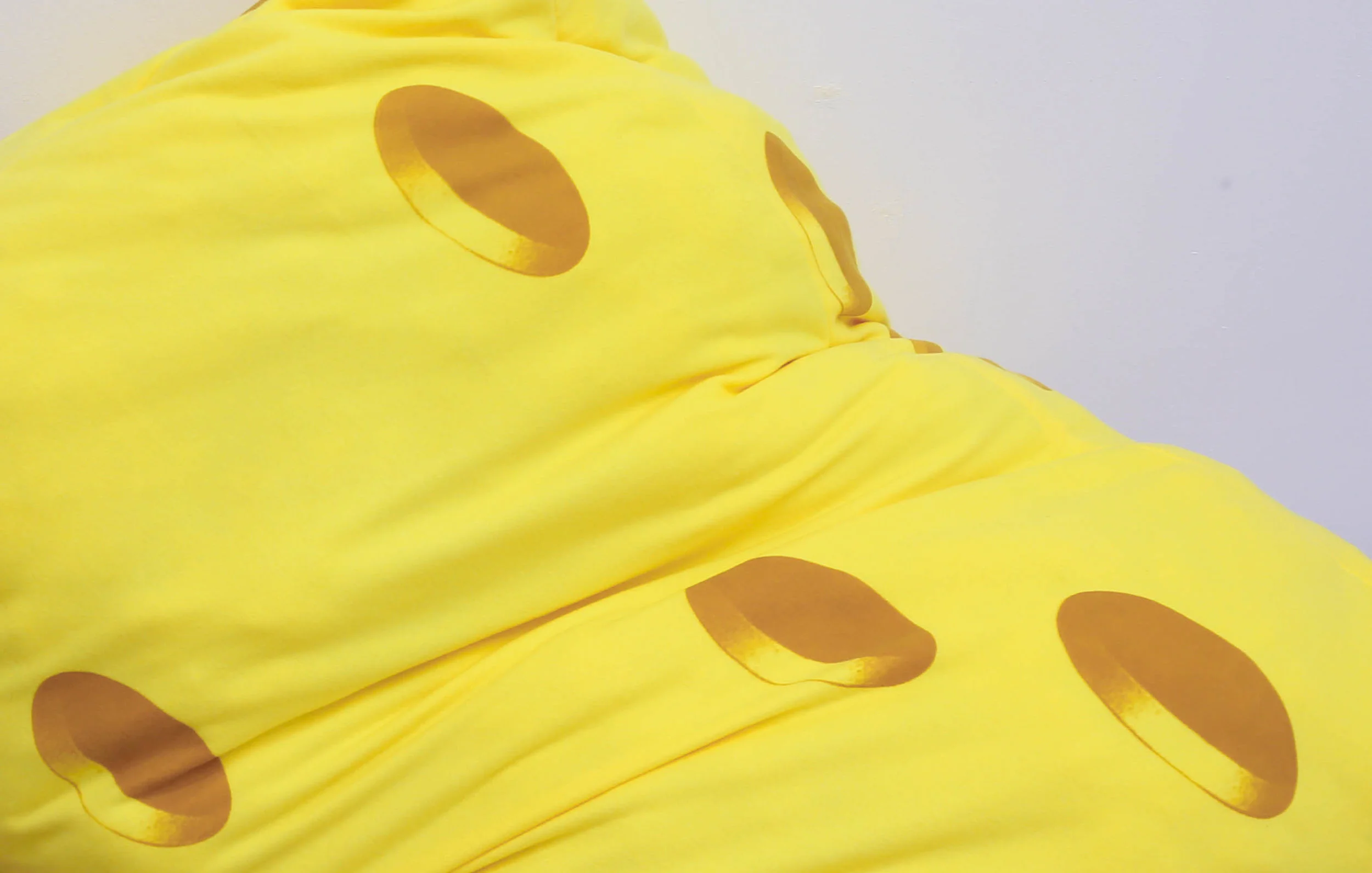 Untitled , 2017 Screen printed hole emoji on fleece 