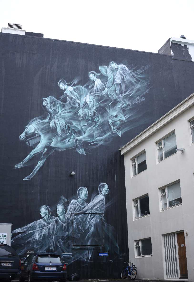 One of the many street murals in downtown Reykjavik.