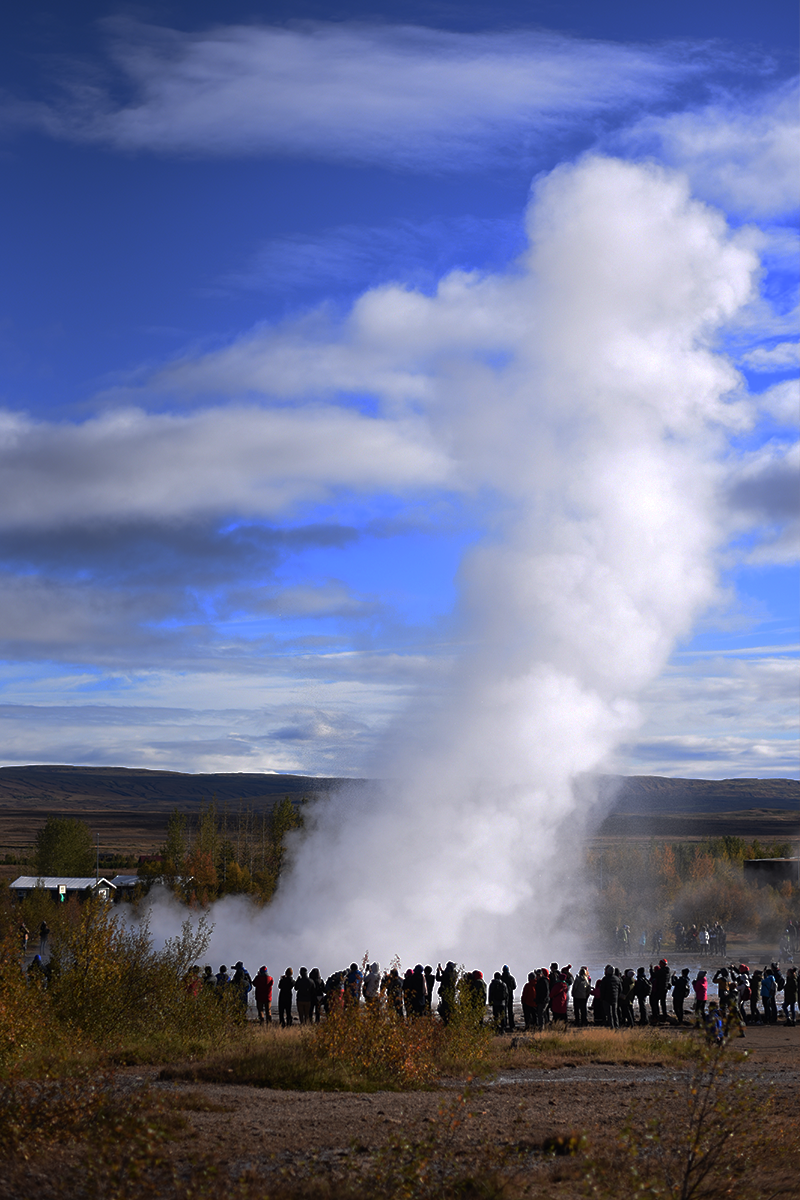 Strokkur This is the most active Geysir at Geysir’s geothermal field. It erupts every few minutes and attracts large crowds.