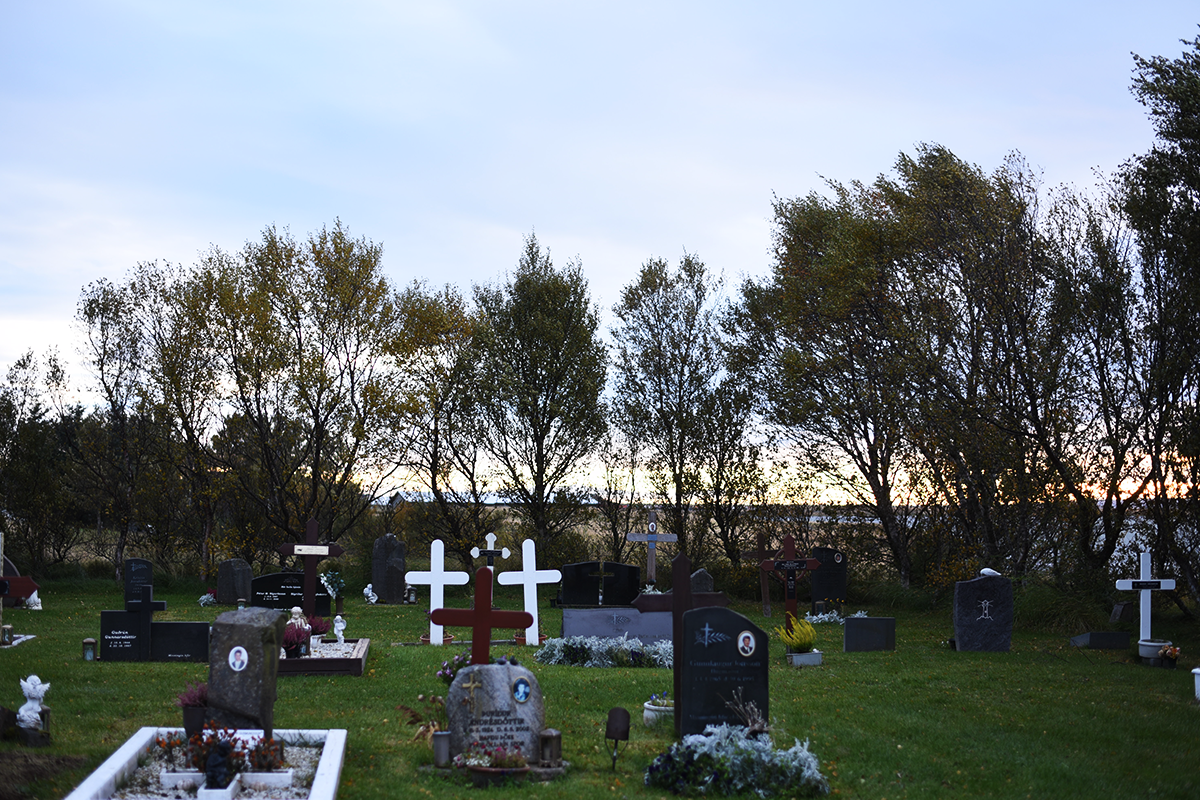 Cemetery in Selfoss.