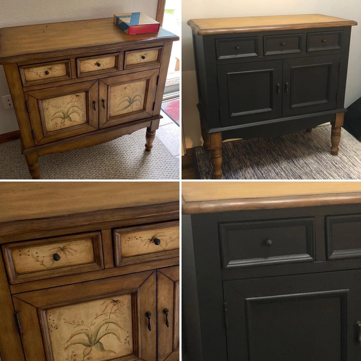 A little paint completely transformed this cabinet.