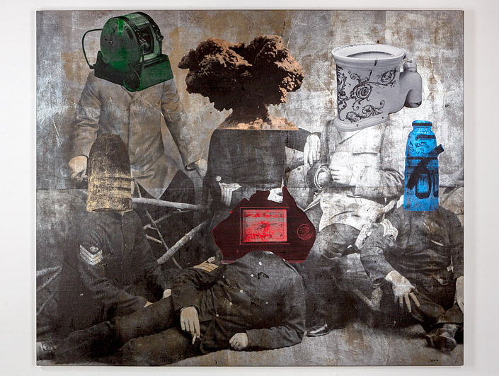 Guardians of the galaxy: the motherhood number , 2016 Linen, acrylic paint, ink, foil 250 × 300 × 5cm