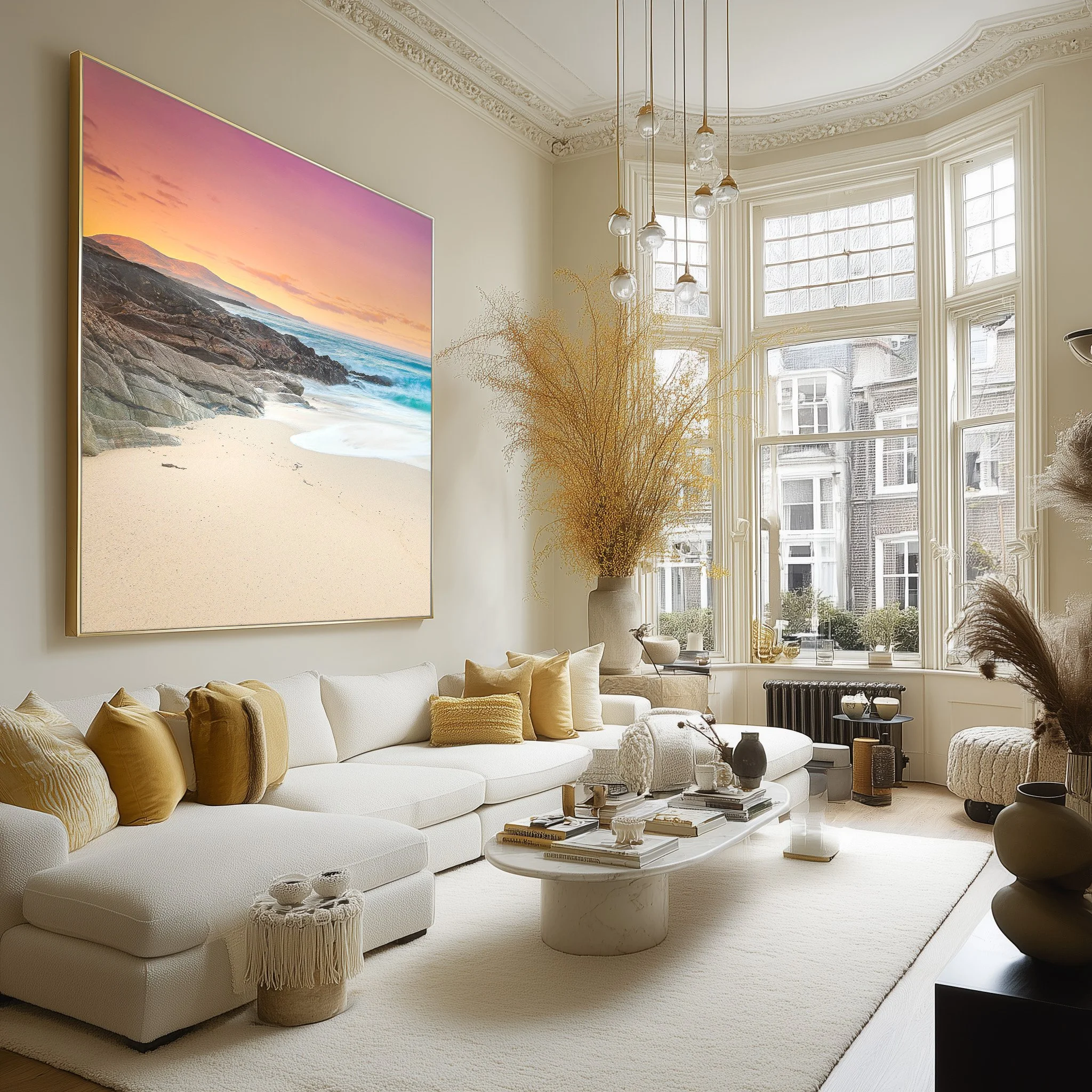 9Elegant Golden RoomImpossible Perfection - oversized sunset artwork.jpg