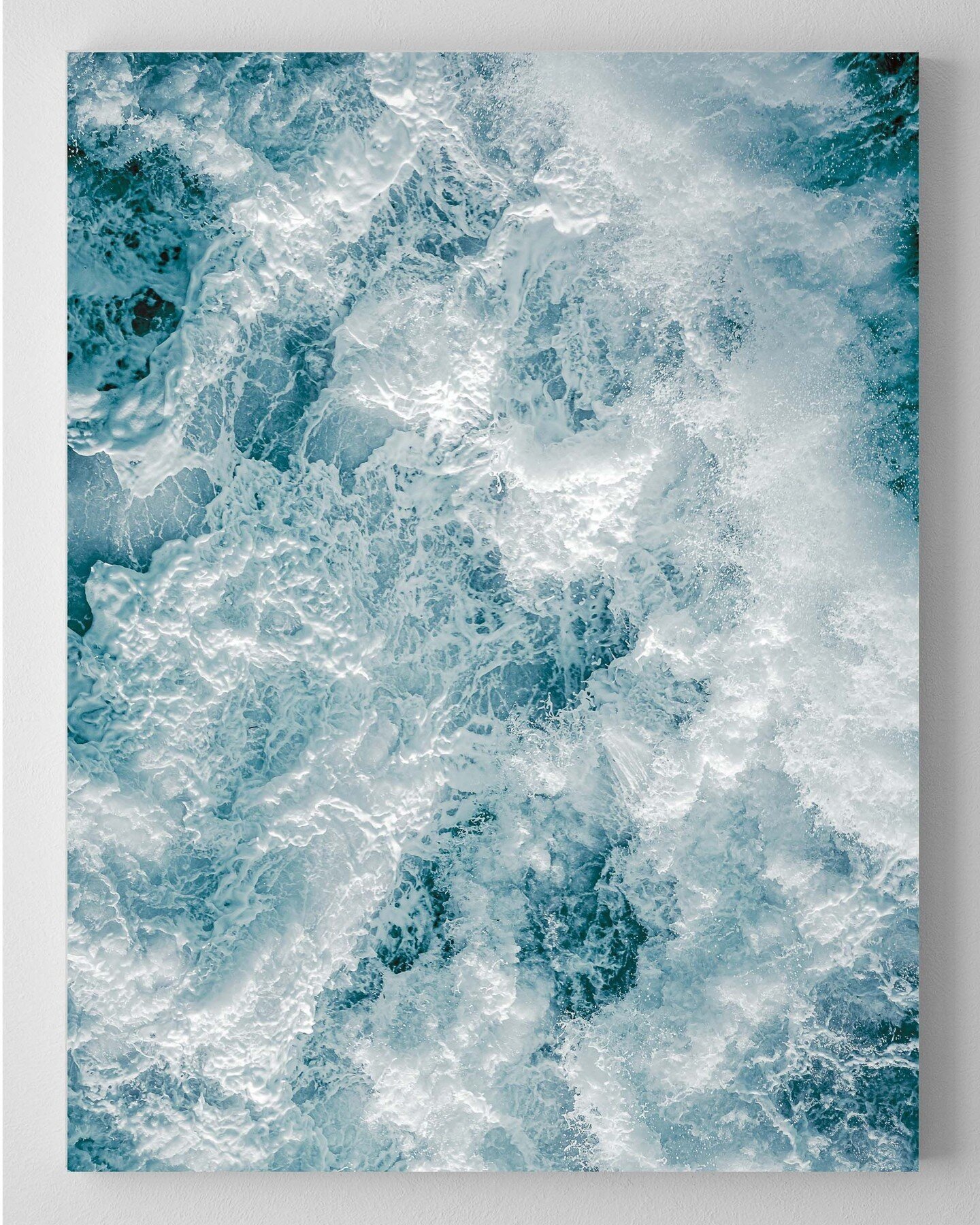 'Amphitrite' I just love making these images! This piece was such fun to print. 
This is the view from 200 feet above the beautiful water at the foot of the Kilt Rock Waterfall on the Isle of Skye. Intense teal colour with flashing white spray. You c