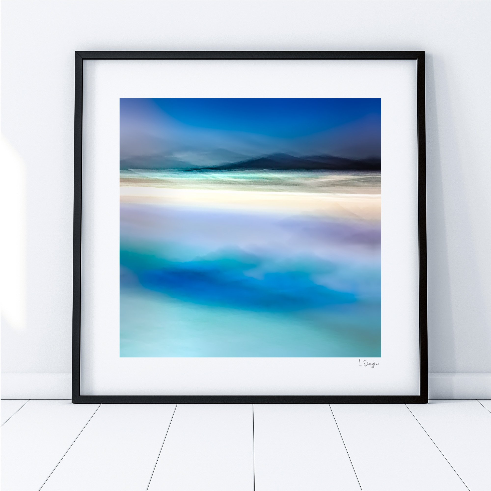 156Black frame on floorHebridean SIlk 70 x 70cm.jpg