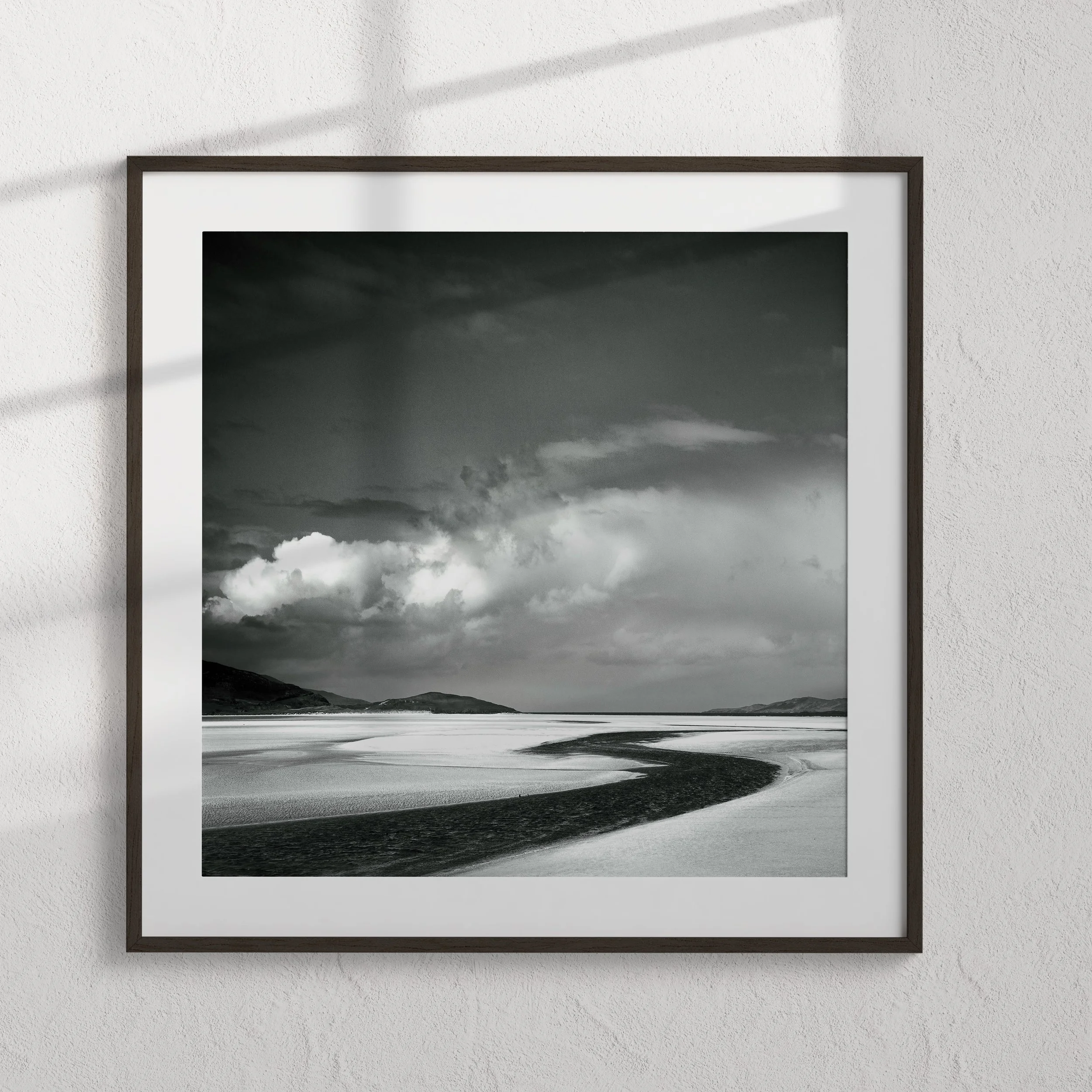 101-1 Square Wood Frame with Mat 3 Mockup Nocturne at Seilebost S.jpg