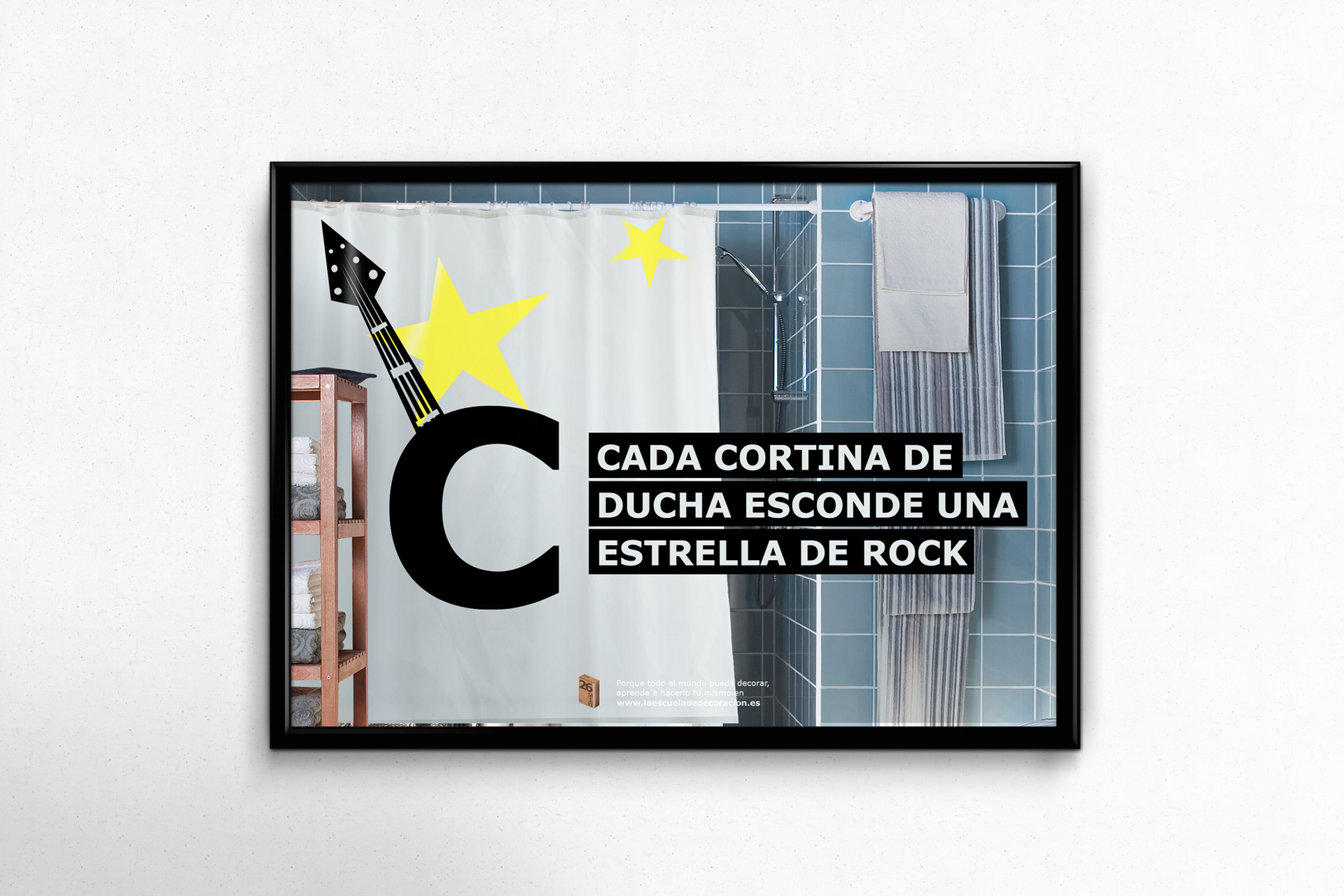 Each shower curtain hides a rock star