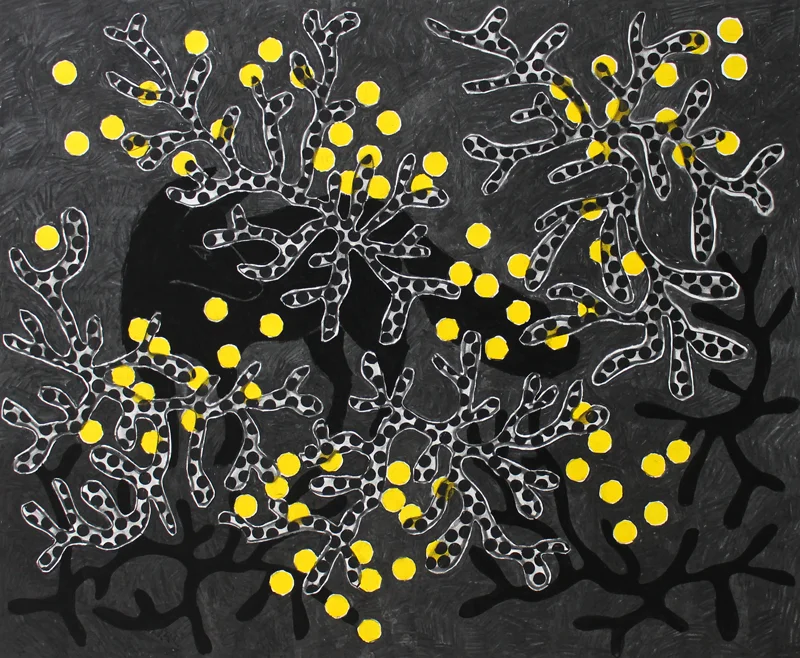 foxfire, 2015 / ink and charcoal drawing on paper / 110cm x 90cm