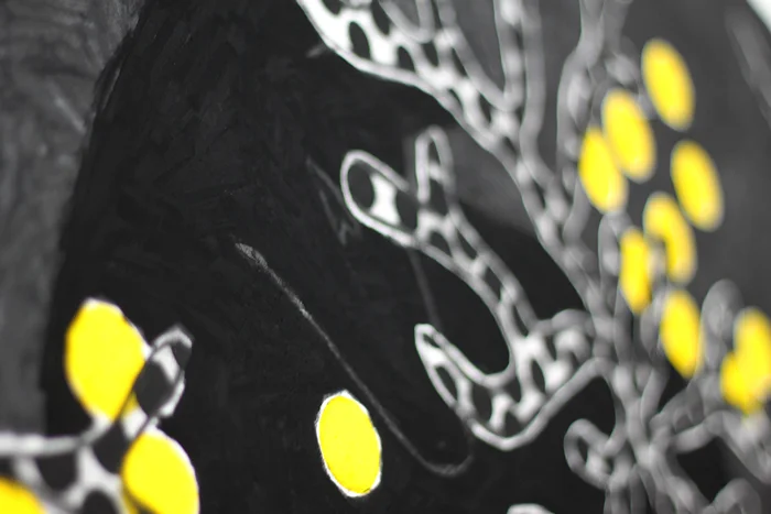 foxfire (detail), 2015 / ink and charcoal drawing on paper / 110cm x 90cm