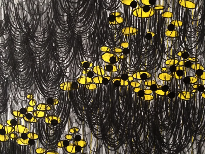 the under, 2014 / charcoal on paper / 110cm x 90cm