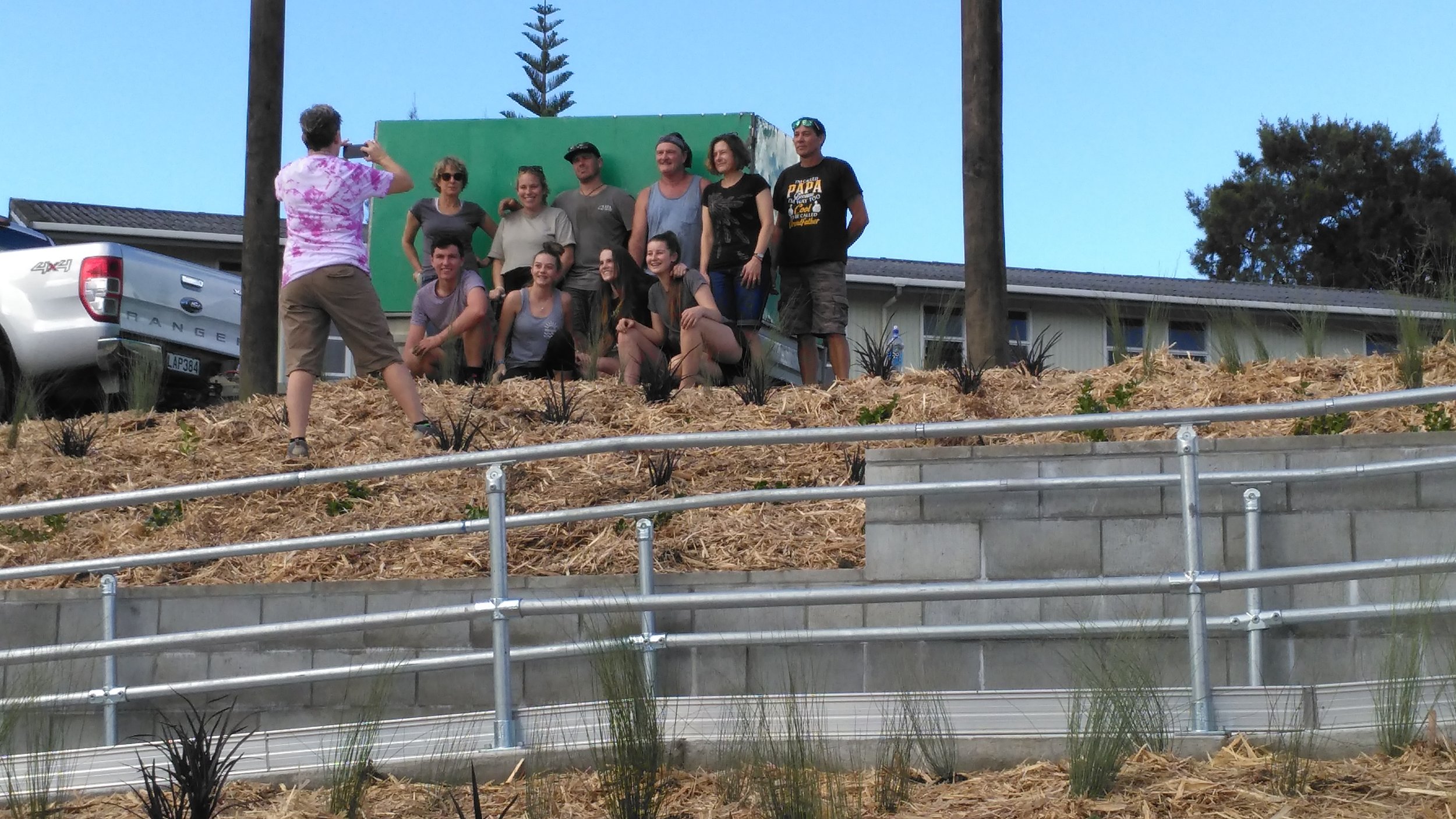 Director Eden Worsfold working with his teaching partner Emma McNeish and the Rodney College PTA to improve the aesthetic environment of the school.