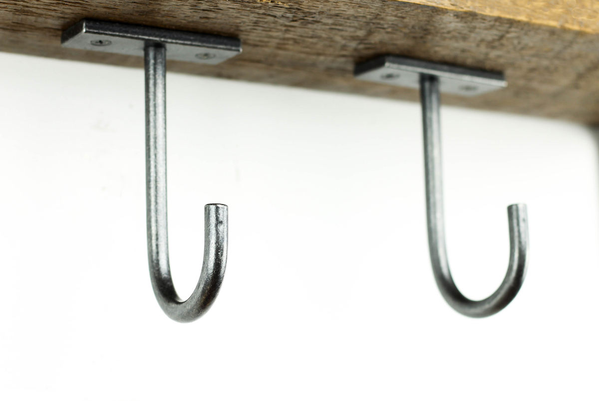 Double Wall Hook  Fishtail Style — Black Dog Ironworks