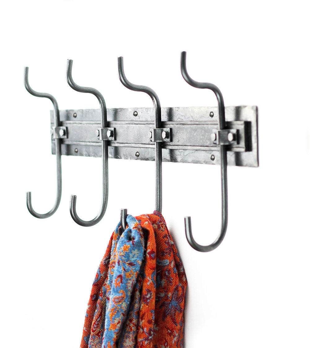 24 Double Hook Coat Rack — Black Dog Ironworks