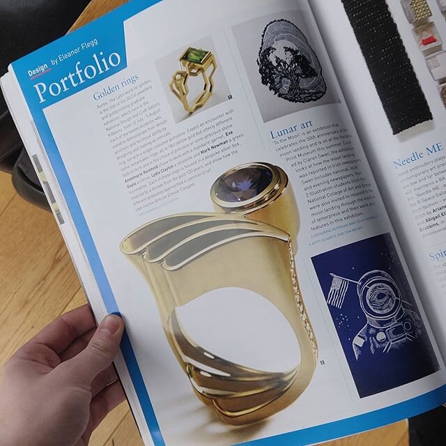 A bit late but finally got my hands on a copy of @irisharts_review. 
Great to share a page with @lydiaclaytonjewellery_lcj 's insanely beautiful tanzanite ring! 
____________________________________________

#contemporaryjewelry #contemporaryjewelry 