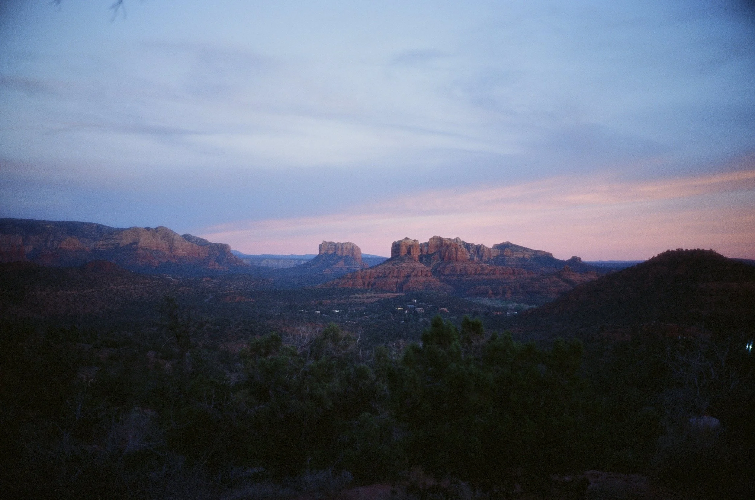 Sunset view of Cathedral Rock Sedona Arizona
