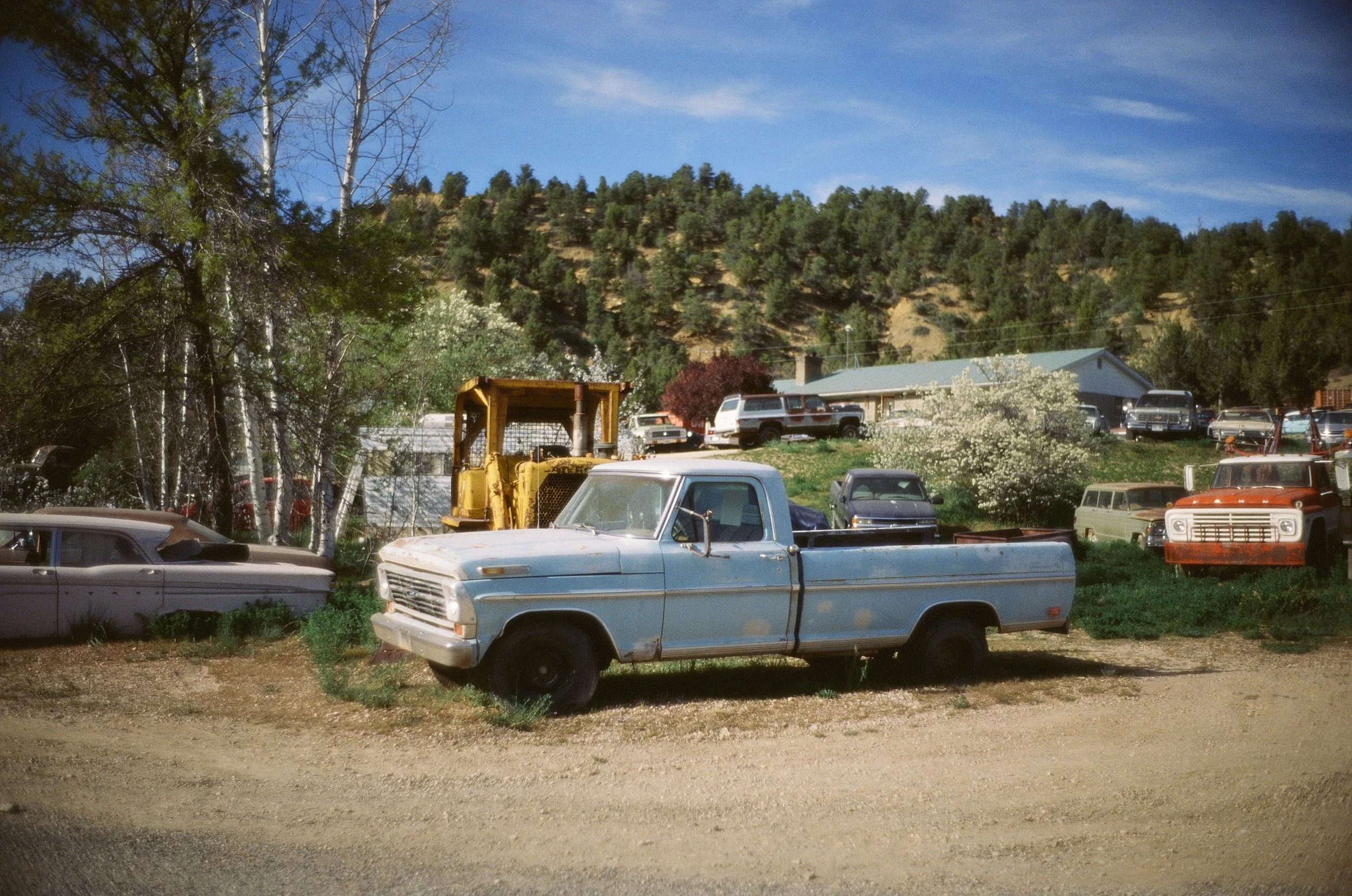 Vintage cars and junkyard east of Zion National Park
